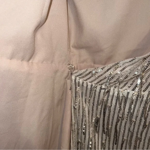 NwT Harlyn Silver Sequin Fringe Dress (Missing Belt) - Picture 10 of 13